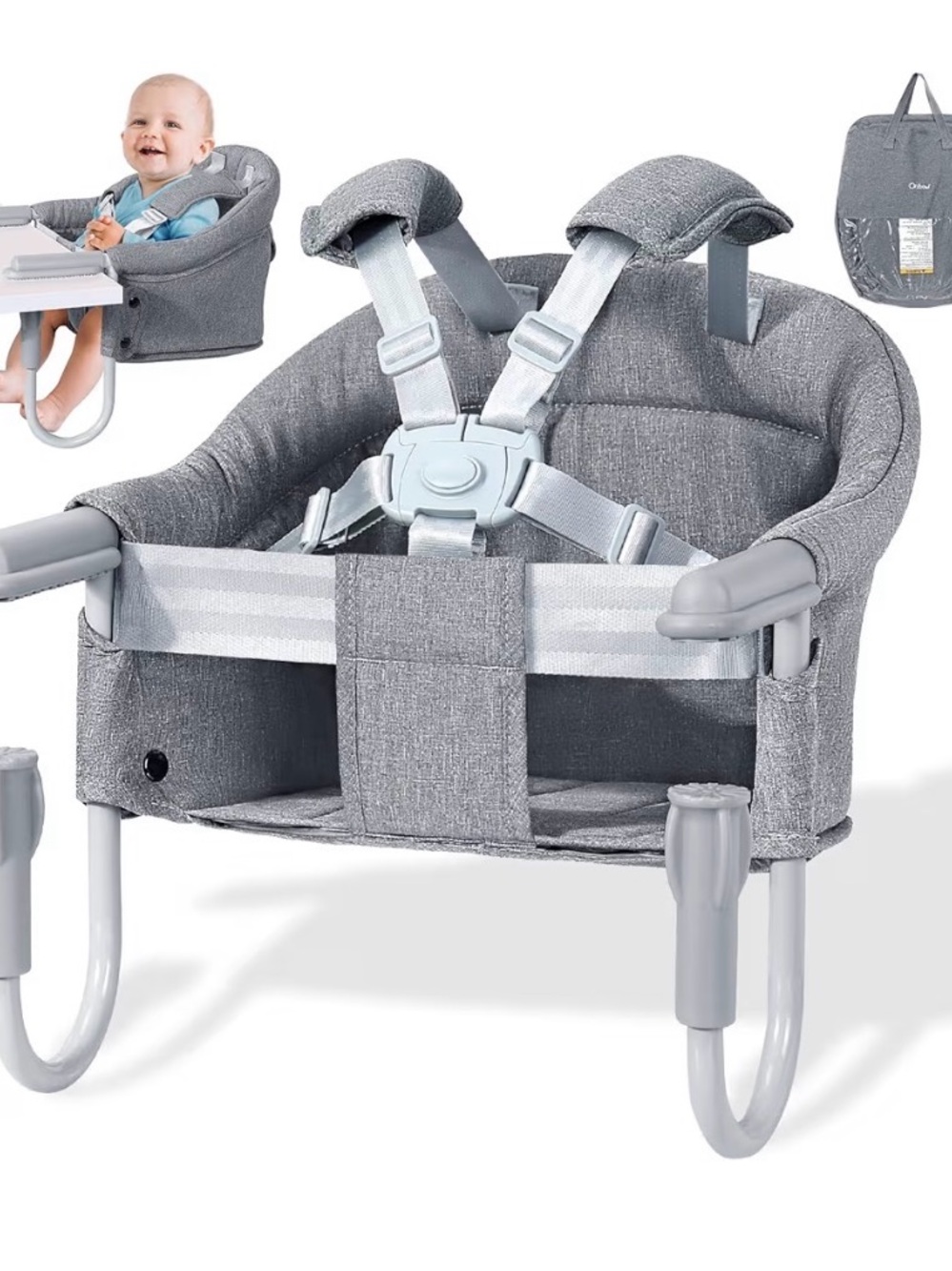NEW IN BOX Orzbow gray hook on high chair